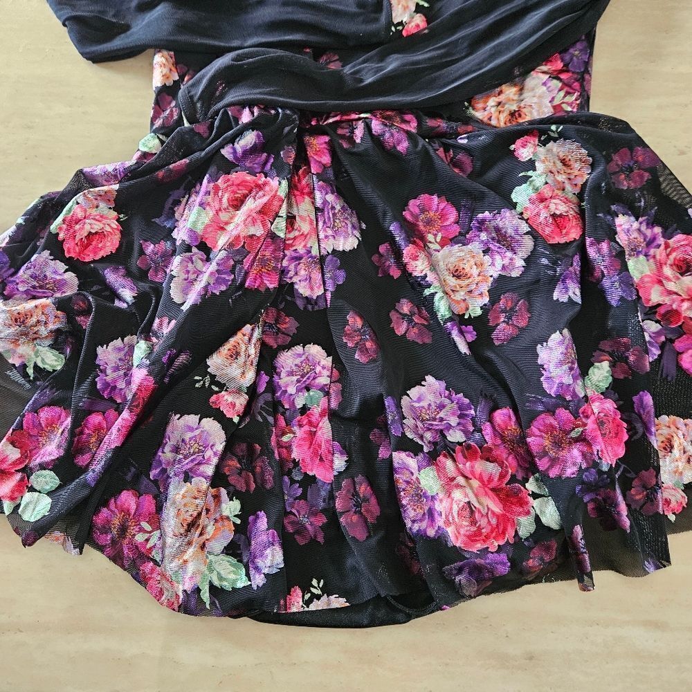 Weissman NWOT adult XXL floral dance costume lyrical contemporary tap solo - Picture 6 of 13